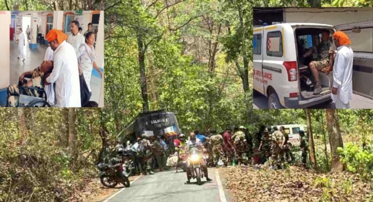मतदान केंद्र का निरीक्षण कर लौट रहे BSF जवानों की बस पेड़ से टकराई, 17 घायल, 4 की हालत गंभीर