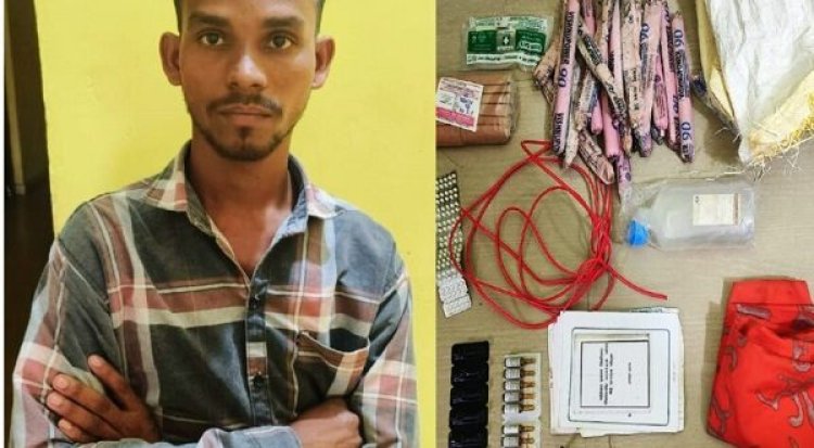नक्सलियों को सामान सप्लाई करने वाला चढ़ा पुलिस के हत्थे, भारी मात्रा में नक्सल सामग्री जब्त…
