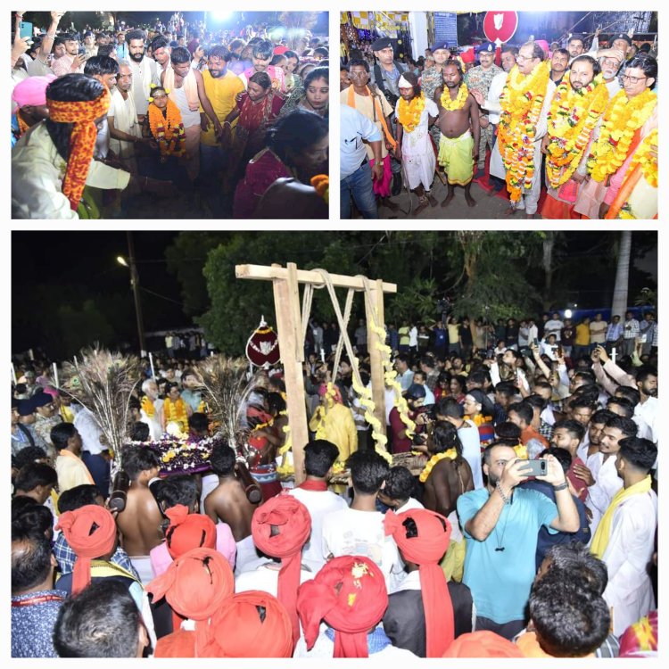 विश्व प्रसिद्ध बस्तर दशहरा मनाने काछन देवी ने दिया अनुमति काछनगुड़ी में आशीर्वाद लेने हजारों की संख्या में जुटी भीड़...