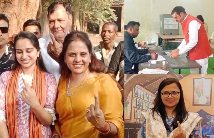 CG Nikay Chunav 2025 : बीजेपी महापौर प्रत्याशी मीनल चौबे ने किया मतदान