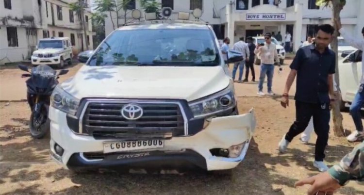 BREAKING : स्वास्थ्य मंत्री जायसवाल की गाड़ी का हुआ एक्सीडेंट, दो MLA और एक पूर्व विधायक की गाड़ियां आपस में टकराई