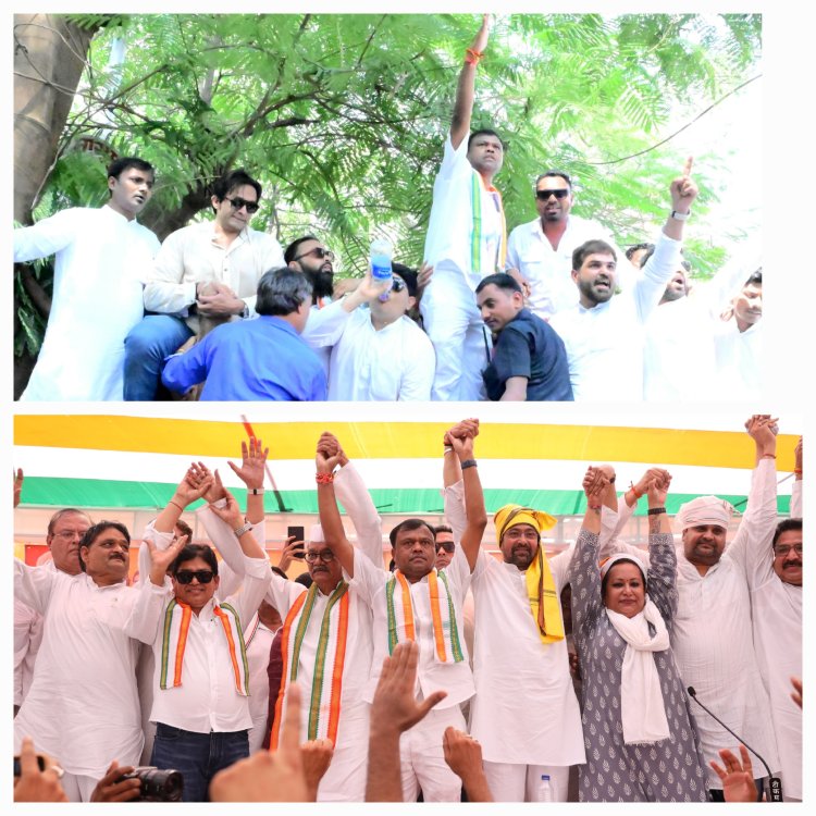 छत्तीसगढ़ मे बिगड़ती कानून व्यवस्था महिलाओ के प्रति बढ़ते अपराध को लेकर कांग्रेस ने किया मुख्यमंत्री निवास का घेराव