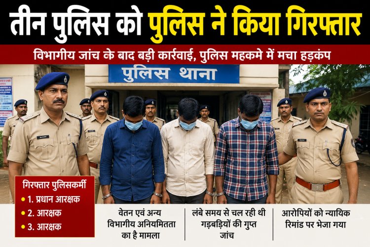 बस्तर पुलिस विभाग में वेतन घोटाला: तीन करोड़ से ज्यादा की हेराफेरी का खुलासा, तीन पुलिस कर्मी गिरफ्तार, जांच का दायरा बढ़ा बैंक कर्मियों सहिंत अन्य शामिल 
